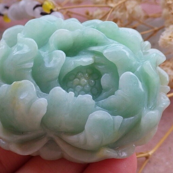Certified Green Natural A Jade jadeite pendant Orchid Flower Necklace 花开富贵 - Picture 7 of 11